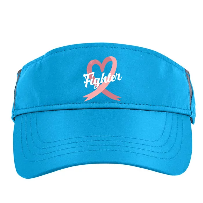 Fighter Breast Cancer Awareness Heart Adult Drive Performance Visor