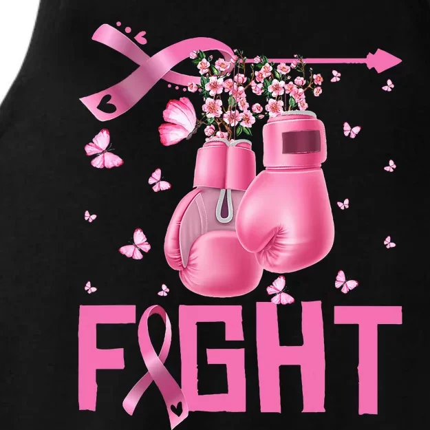 Fight Breast Cancer Awareness Boxing Gloves Warrior Ladies Tri-Blend Wicking Tank