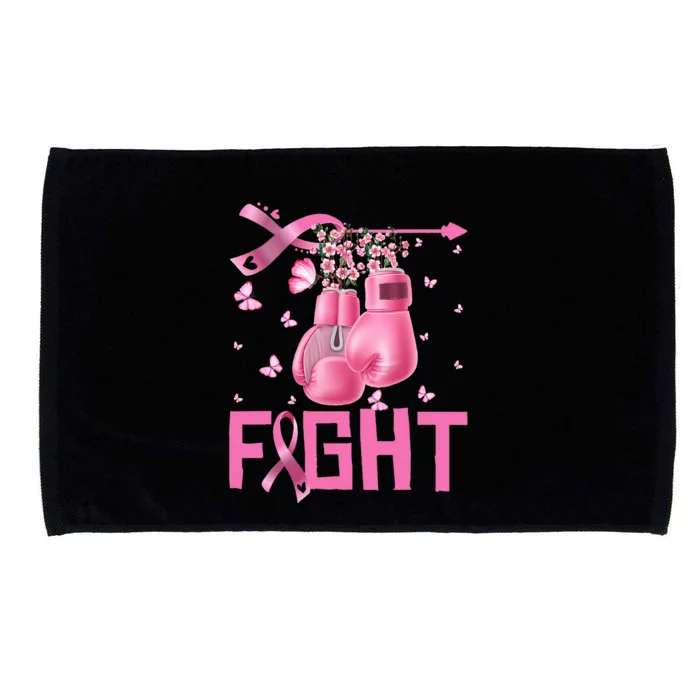 Fight Breast Cancer Awareness Boxing Gloves Warrior Microfiber Hand Towel