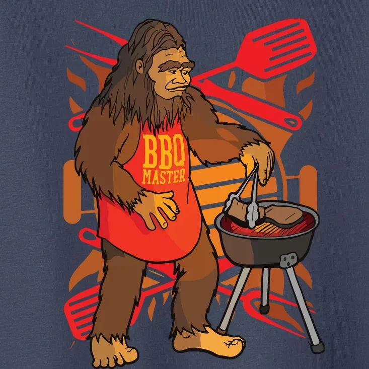 Funny Bigfoot Chef Grill BBQ Master Barbecue Gift Toddler T-Shirt