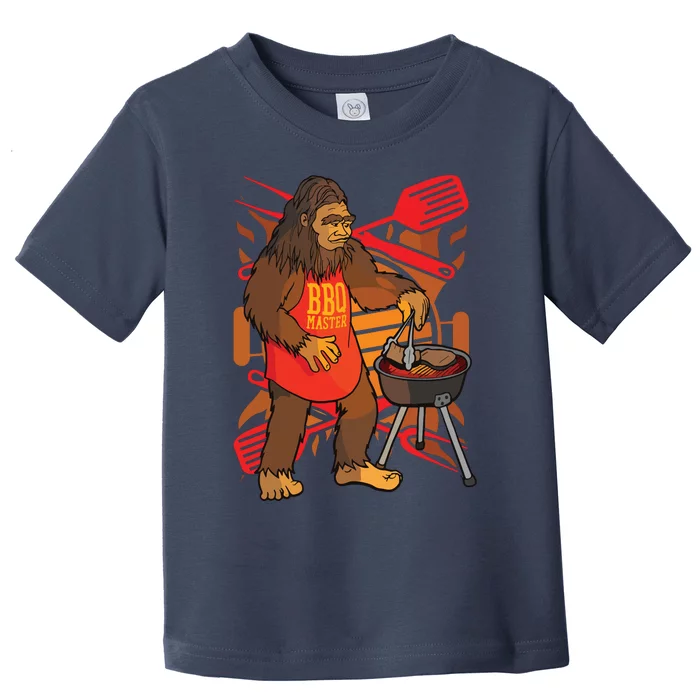 Funny Bigfoot Chef Grill BBQ Master Barbecue Gift Toddler T-Shirt