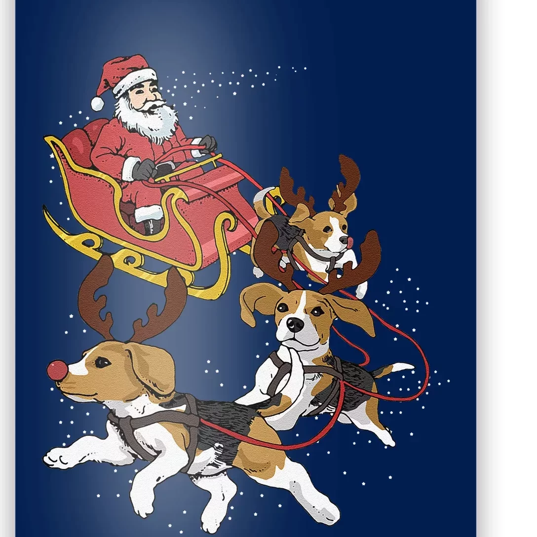 Funny Beagle Christmas Tee For Cute Dog Lovers Poster