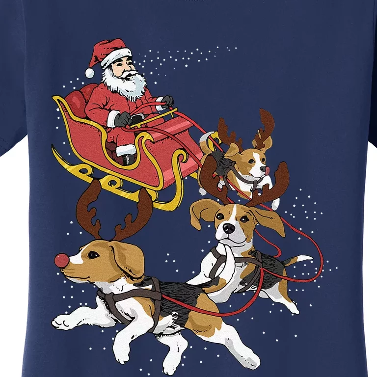 Funny Beagle Christmas Tee For Cute Dog Lovers Women's T-Shirt