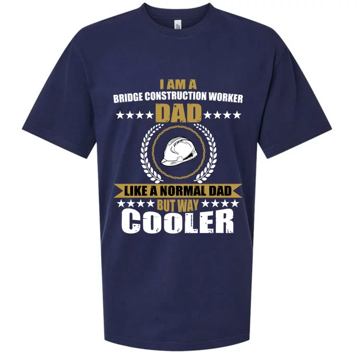 Funny Bridge Construction Worker Dad Laborer Fathers Day Gift Sueded Cloud Jersey T-Shirt