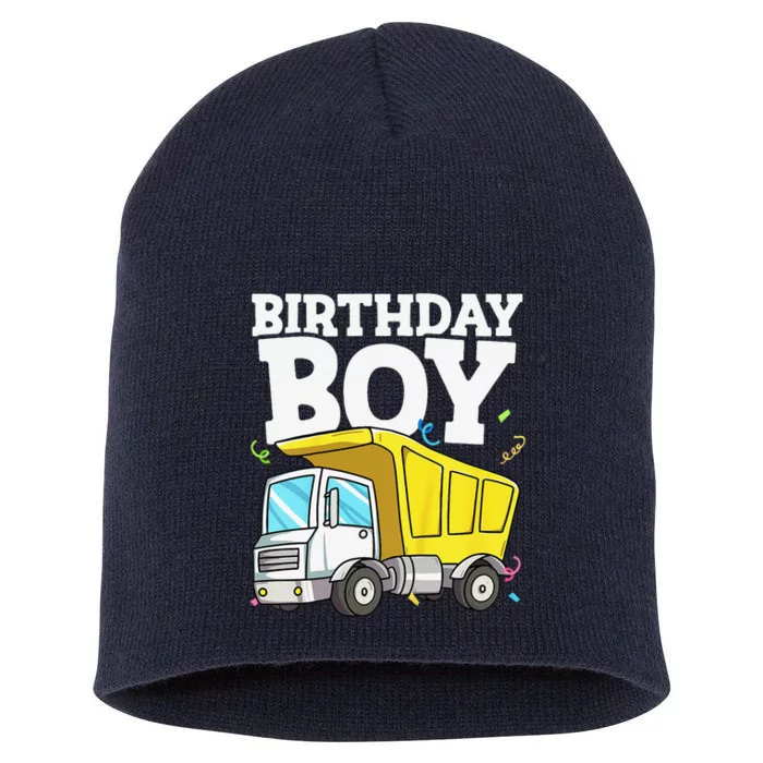 Funny Birthday Construction Truck Theme Party Short Acrylic Beanie