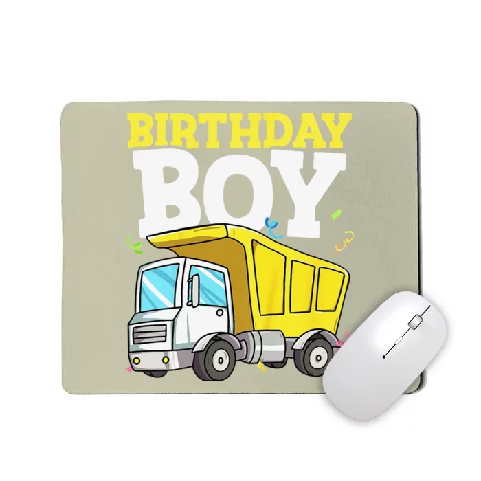 Funny Birthday Construction Truck Theme Mousepad