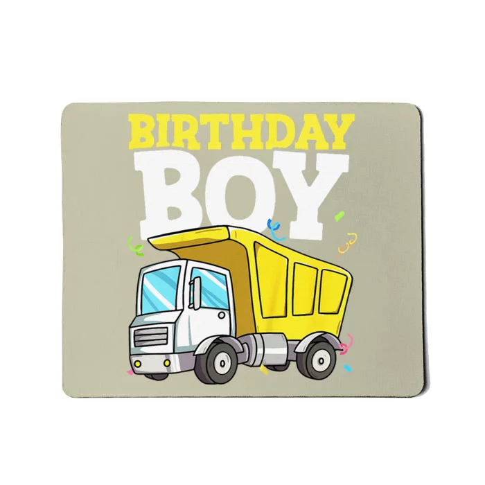 Funny Birthday Construction Truck Theme Mousepad