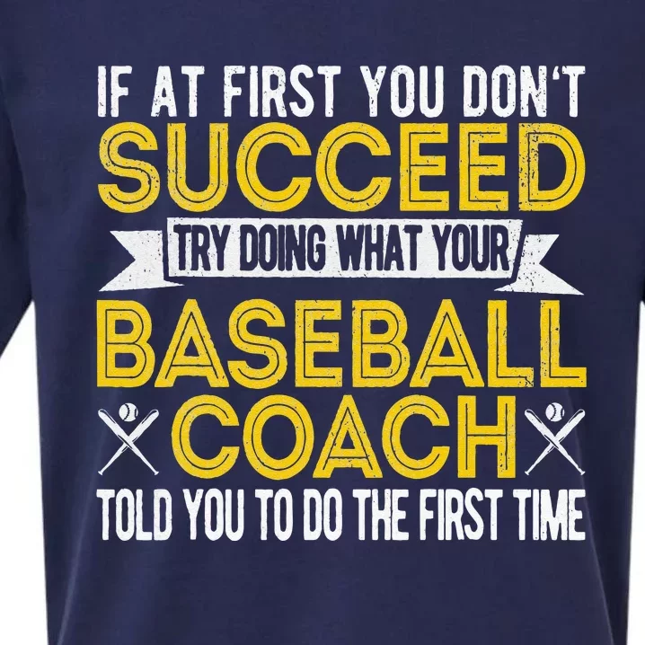 Funny Baseball Coach Baseball Team Coach Retro Sueded Cloud Jersey T-Shirt