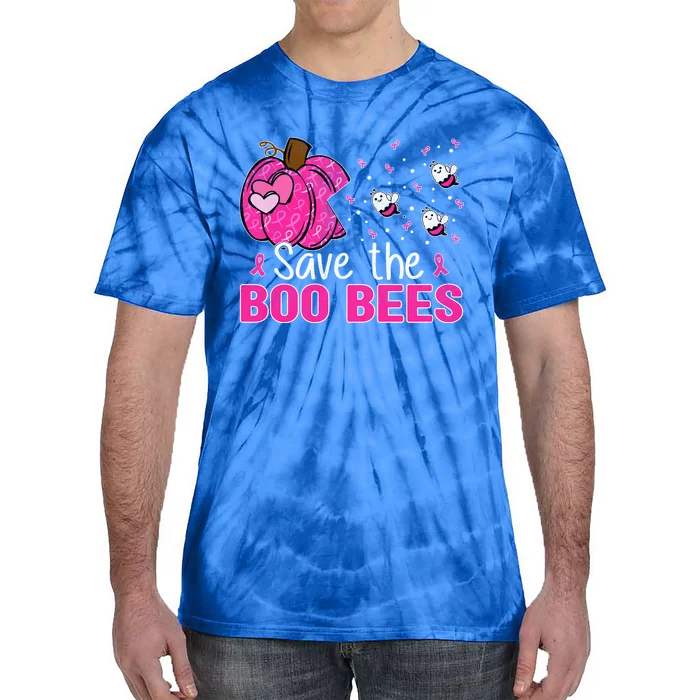 Funny Breast Cancer Awareness Save The Boo Bees Ribbon Cool Gift Tie-Dye T-Shirt