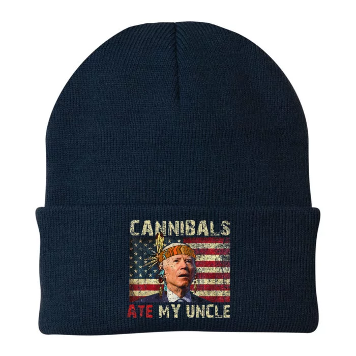 Funny Biden Cannibals Ate My Uncle Knit Cap Winter Beanie