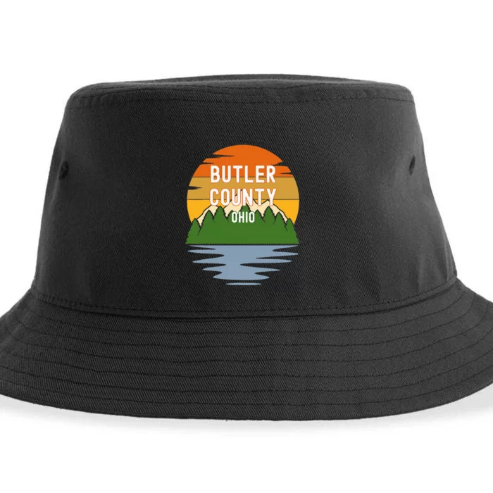 From Butler County Ohio Vintage Sunset Sustainable Bucket Hat