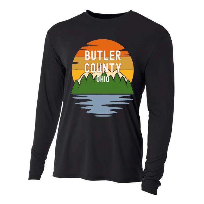 From Butler County Ohio Vintage Sunset Cooling Performance Long Sleeve Crew