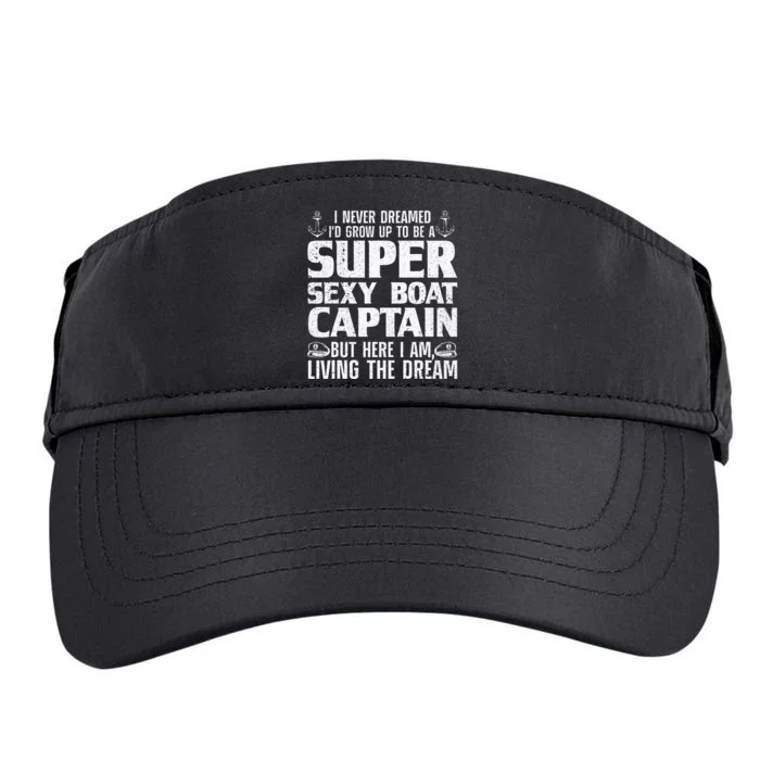 Funny Boat Captain Boating Adult Drive Performance Visor