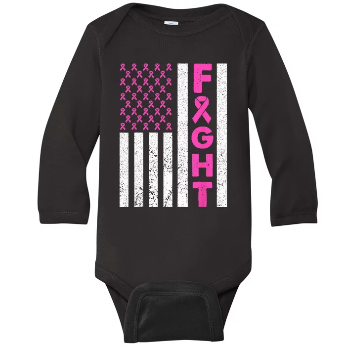 Fight Breast Cancer Breast Cancer Awareness Items Baby Long Sleeve Bodysuit