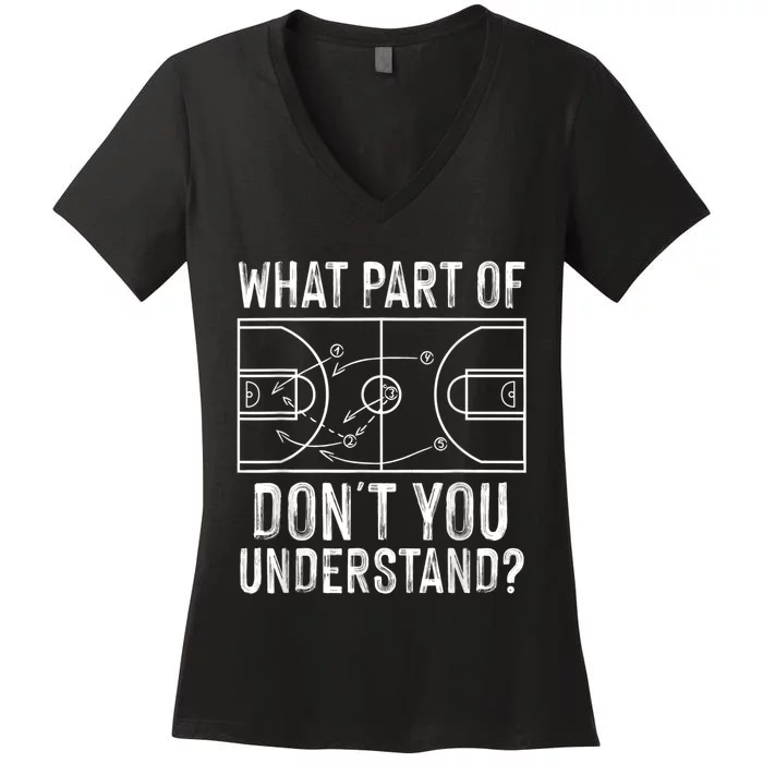 Funny Basketball Coach Design M.e.n Wo Ball Game Trainers Women's V-Neck T-Shirt