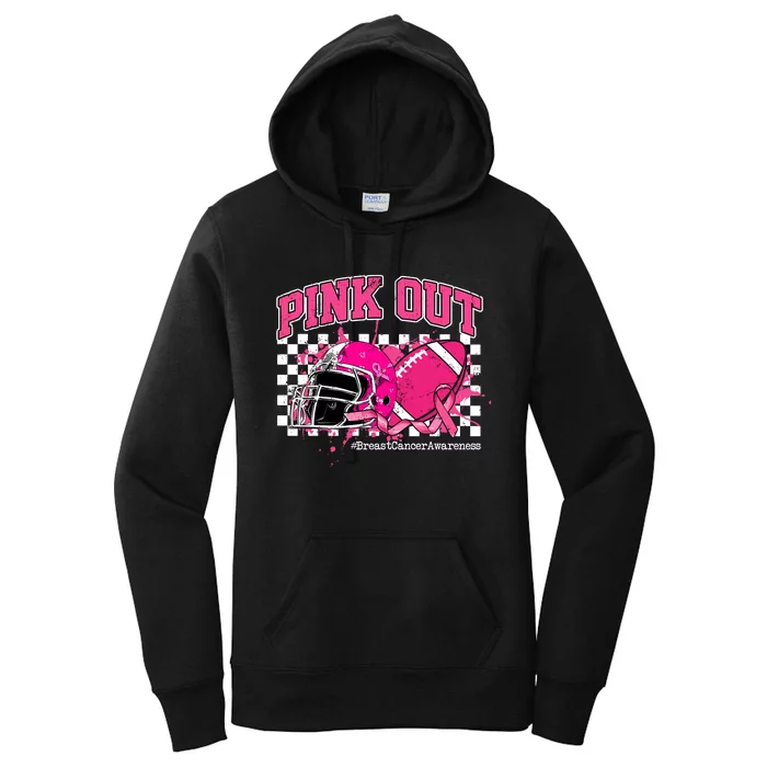 Football Breast Cancer Women's Pullover Hoodie