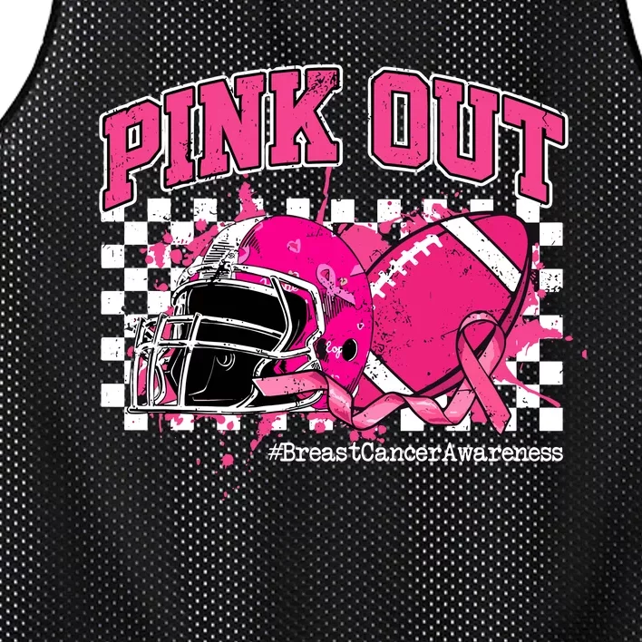 Football Breast Cancer Mesh Reversible Basketball Jersey Tank