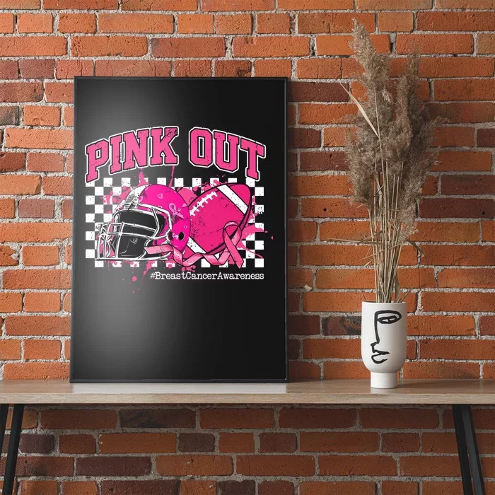 Football Breast Cancer Poster