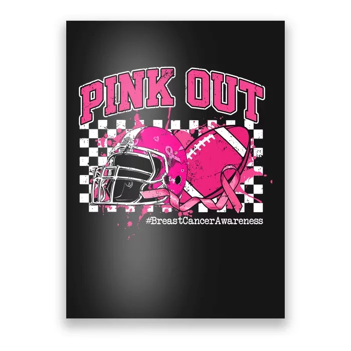 Football Breast Cancer Poster