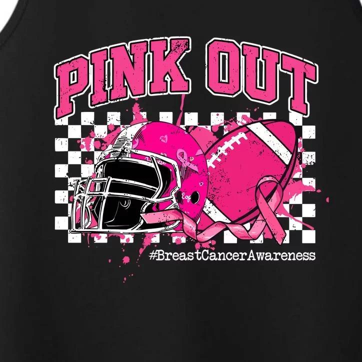 Football Breast Cancer Performance Tank