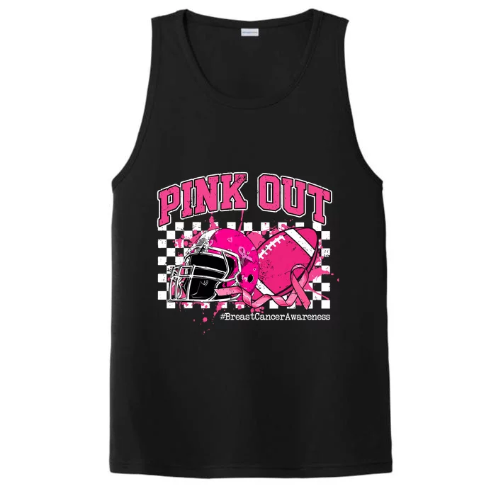 Football Breast Cancer Performance Tank