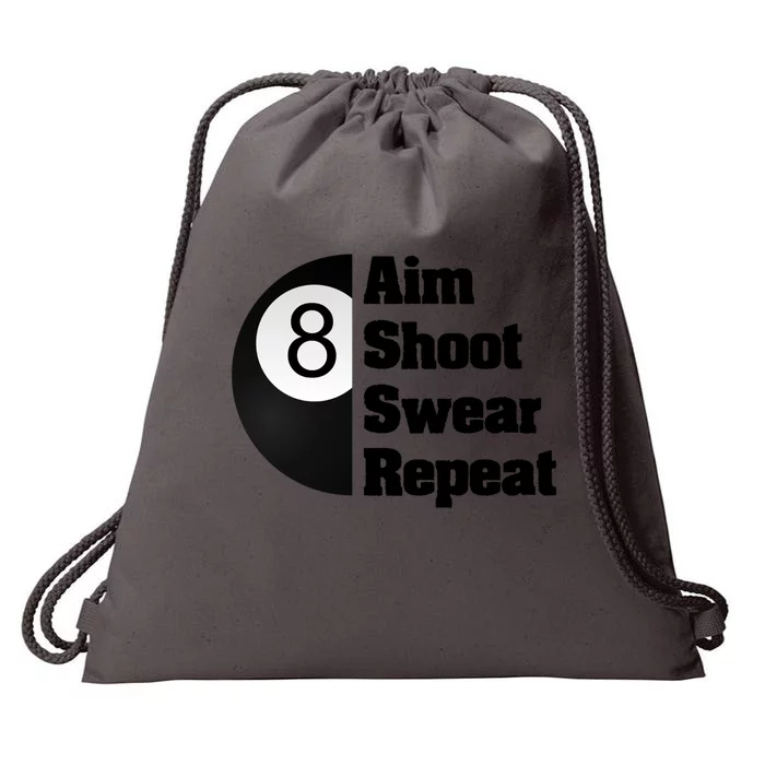 Funny Billiard Cool Gift For 8ball Pool Player Drawstring Bag