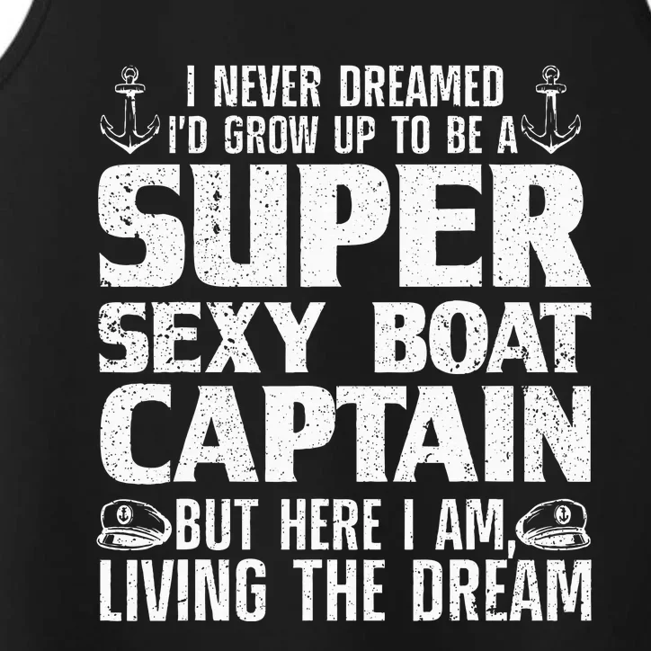 Funny Boat Captain Design For Boating Boat Captain Performance Tank