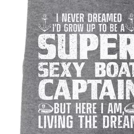 Funny Boat Captain Design For Boating Boat Captain Doggie 3-End Fleece Hoodie