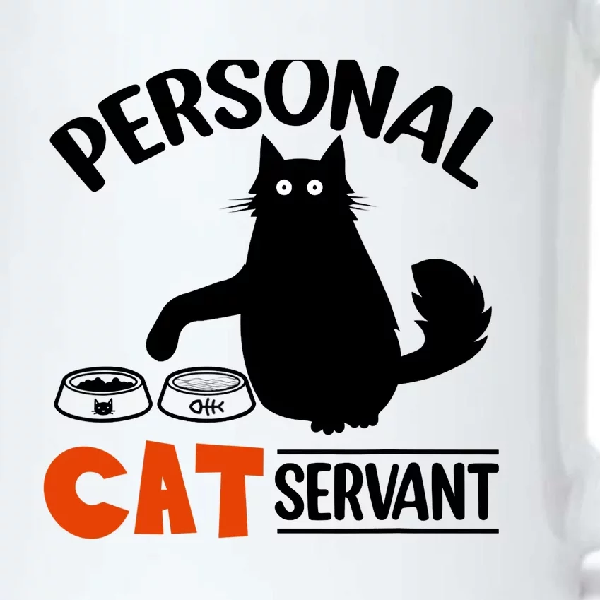 Funny Black Cat Personal Cat Servant Black Color Changing Mug