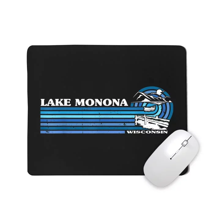 Fishing Boating Camping Lake Vacation Lake Monona Mousepad