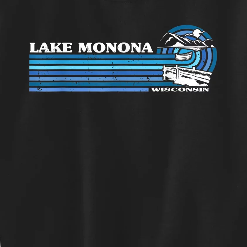 Fishing Boating Camping Lake Vacation Lake Monona Kids Sweatshirt