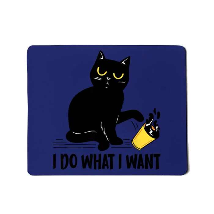 Funny Black Cat I Do What I Want Cat Lover Gifts Mousepad