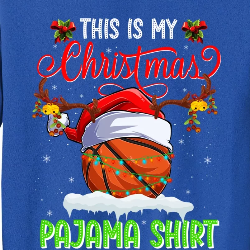 Funny Basketball Christmas Ugly Sweater Basketball Xmas Meaningful Gift Tall Sweatshirt