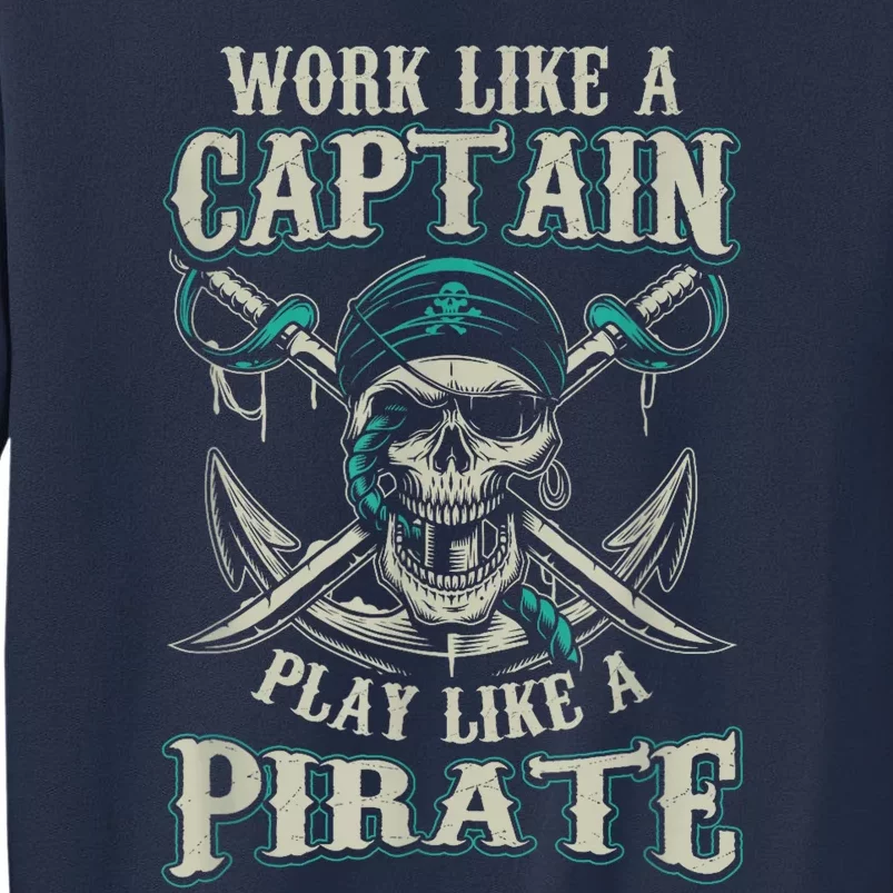 Funny Boat Captain Boating Pirate Motorboat Sweatshirt