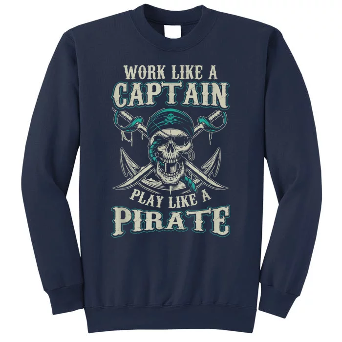 Funny Boat Captain Boating Pirate Motorboat Sweatshirt