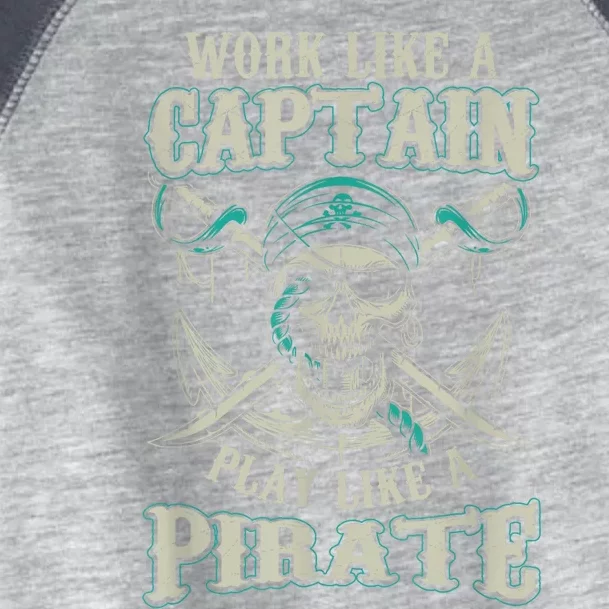 Funny Boat Captain Boating Pirate Motorboat Toddler Fine Jersey T-Shirt