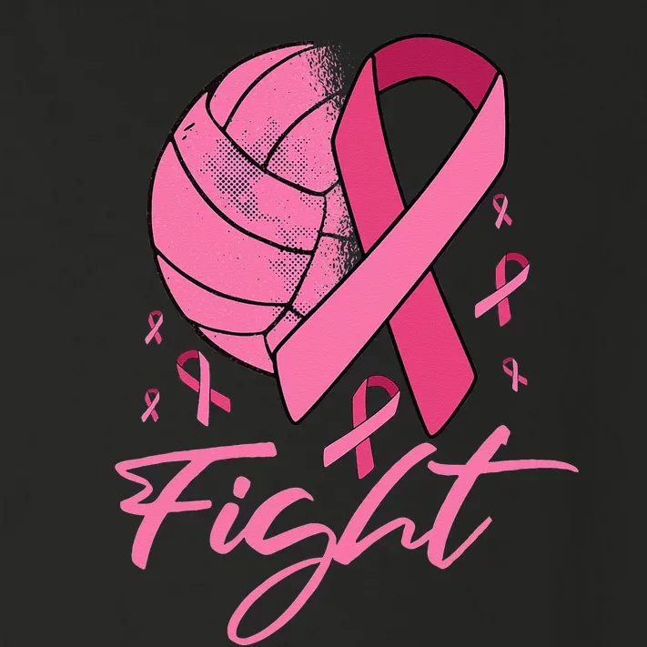 Fight Breast Cancer Volleyball Pink Ribbon Awareness Toddler Long Sleeve Shirt