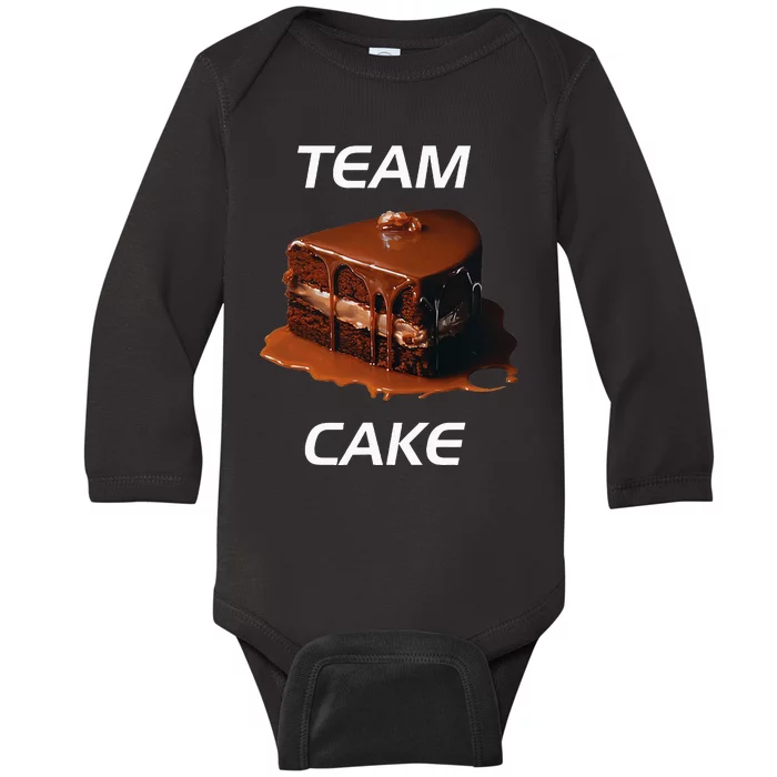 Funny Birthday Cake Team Cake Baby Long Sleeve Bodysuit