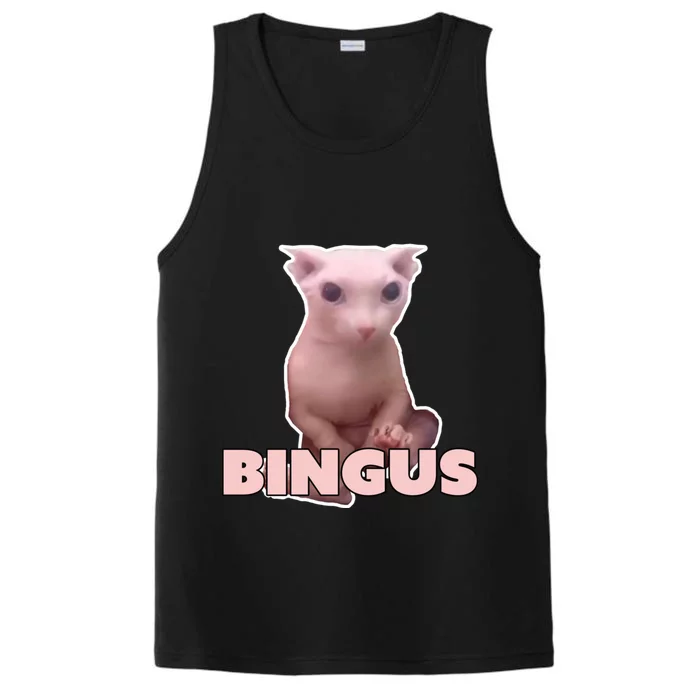 Funny Bingus Cat Meme Performance Tank