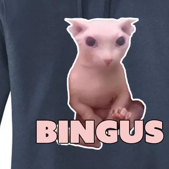 Funny Bingus Cat Meme Women's Pullover Hoodie