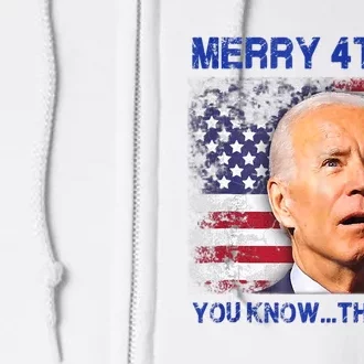 Funny Biden Confused Merry Happy 4th Of You Know...The Thing Full Zip Hoodie