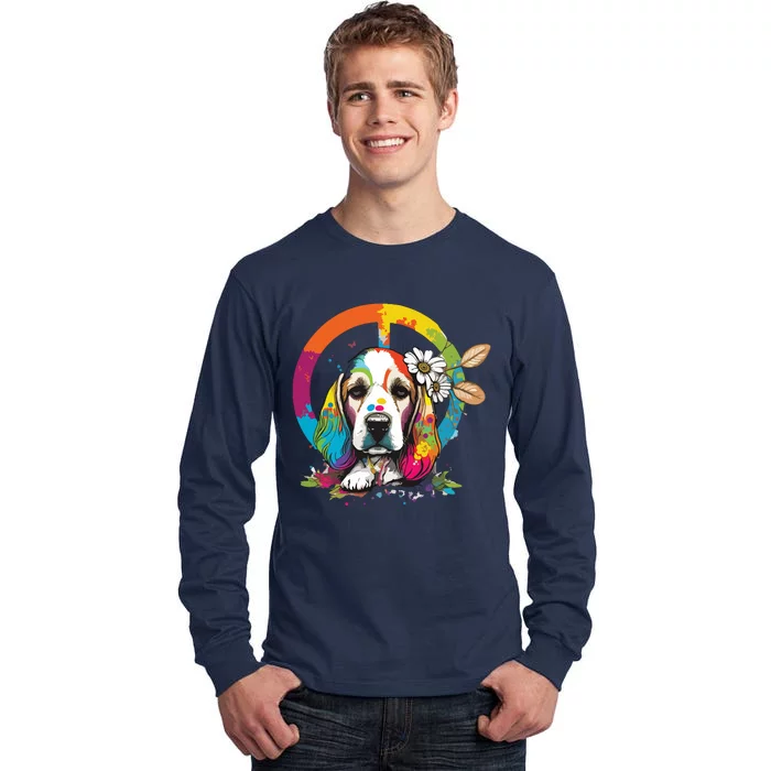 Funny Beagle Dog Hippie Tall Long Sleeve T-Shirt