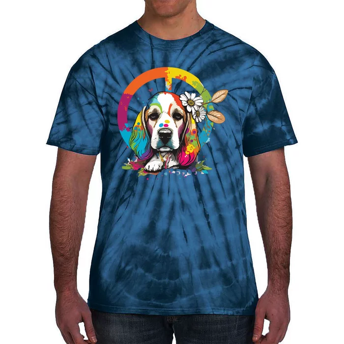 Funny Beagle Dog Hippie Tie-Dye T-Shirt