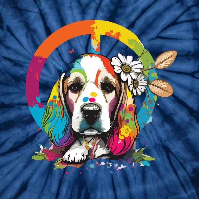 Funny Beagle Dog Hippie Tie-Dye T-Shirt