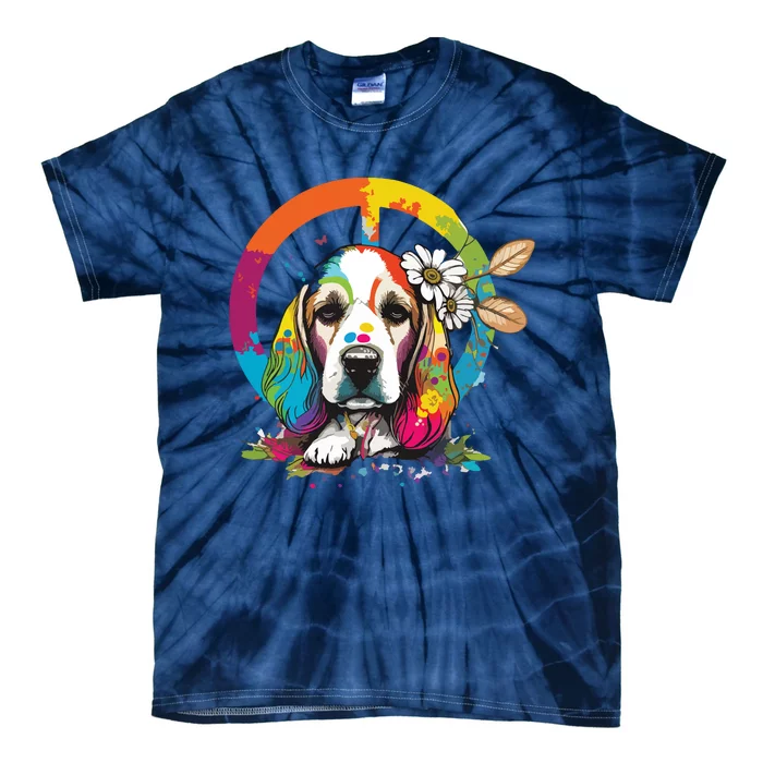 Funny Beagle Dog Hippie Tie-Dye T-Shirt