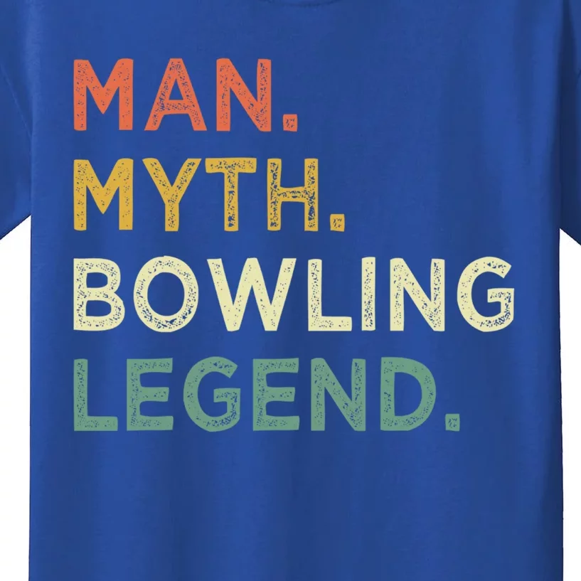 Funny Bowling Dad The Myth The Bowling Legend Gift Kids T-Shirt