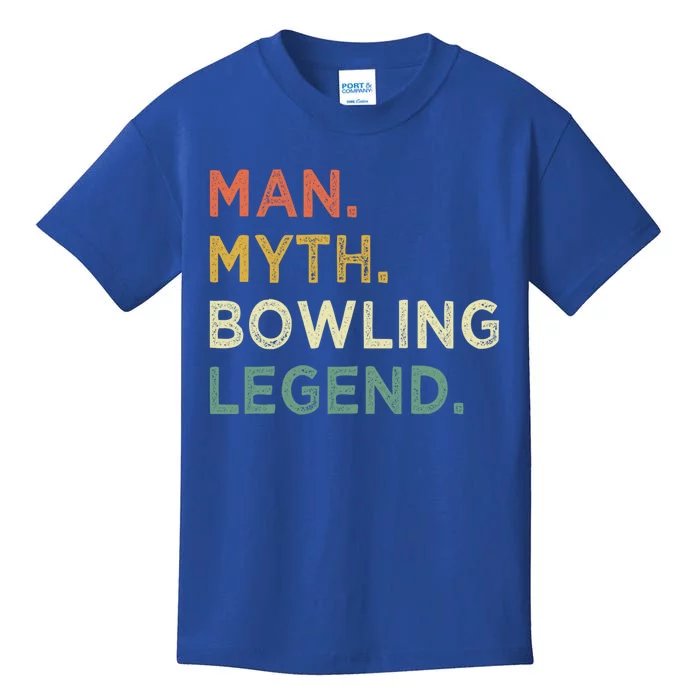 Funny Bowling Dad The Myth The Bowling Legend Gift Kids T-Shirt