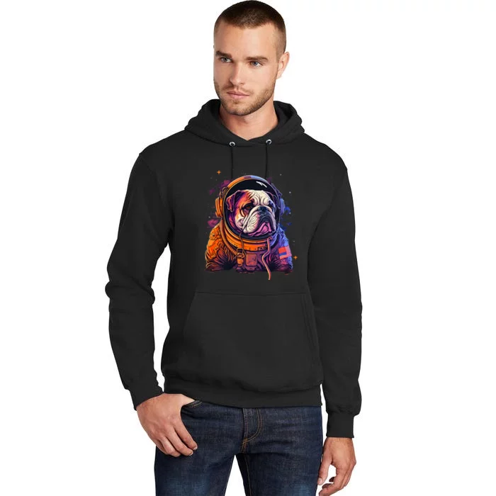 Funny Bulldog Dog Astronaut In The Space Tall Hoodie