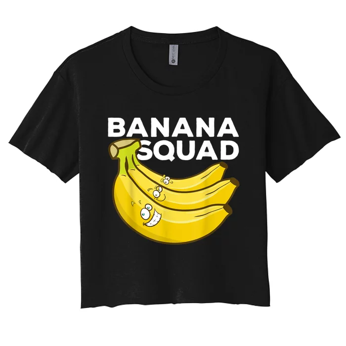 Funny Banana Design For Men Women Kids Banana Fruit Lovers Women's Crop Top Tee