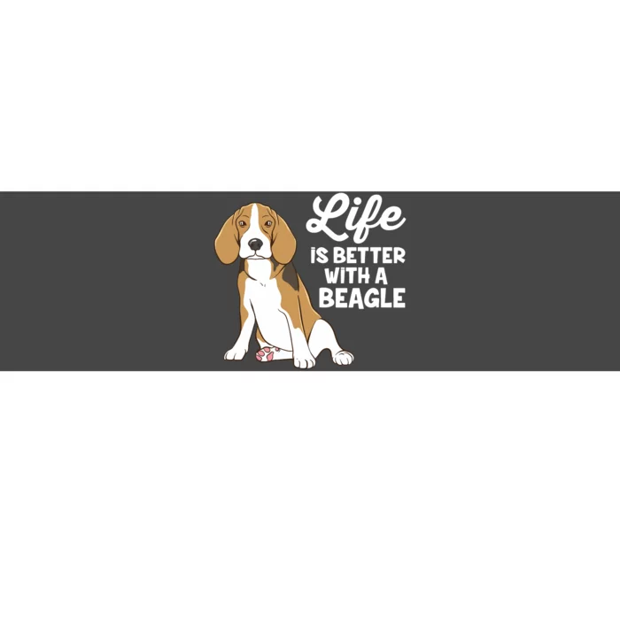 Funny Beagle Dog Life Is Better With A Beagle Bumper Sticker